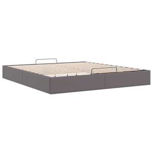 Osmanský rám postele bez matrace šedá 180x200 cm umělá kůže - obrázek 9
