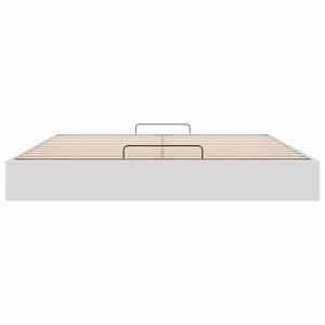 Osmanský rám postele bez matrace bílý 200x200 cm umělá kůže - obrázek 7