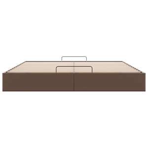 Osmanský rám postele bez matrace hnědý 200x200 cm umělá kůže - obrázek 7