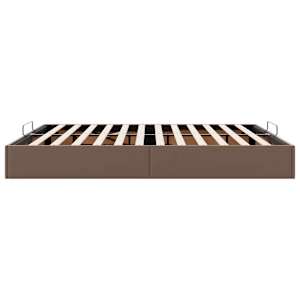 Osmanský rám postele bez matrace hnědý 200x200 cm umělá kůže - obrázek 8