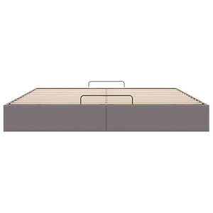 Osmanský rám postele bez matrace šedá 200x200 cm umělá kůže - obrázek 7