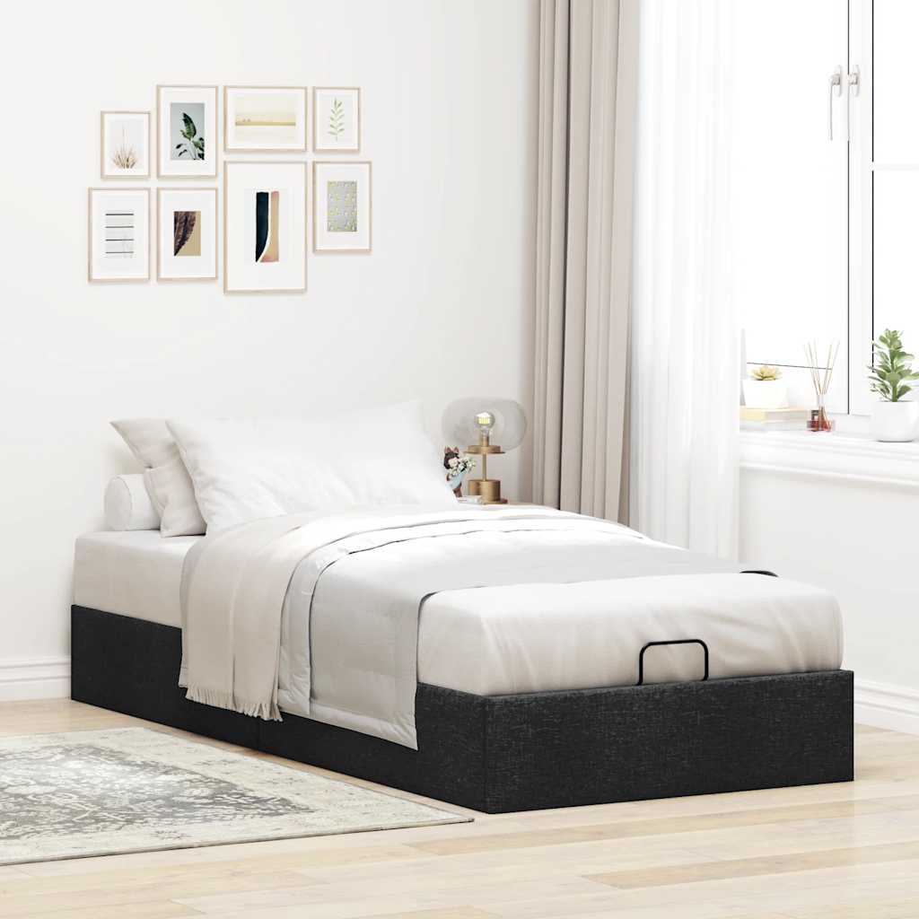 Thumbnail - vidaXL Ottoman-Bett ohne Matratze Schwarz 80x200 cm Stoff