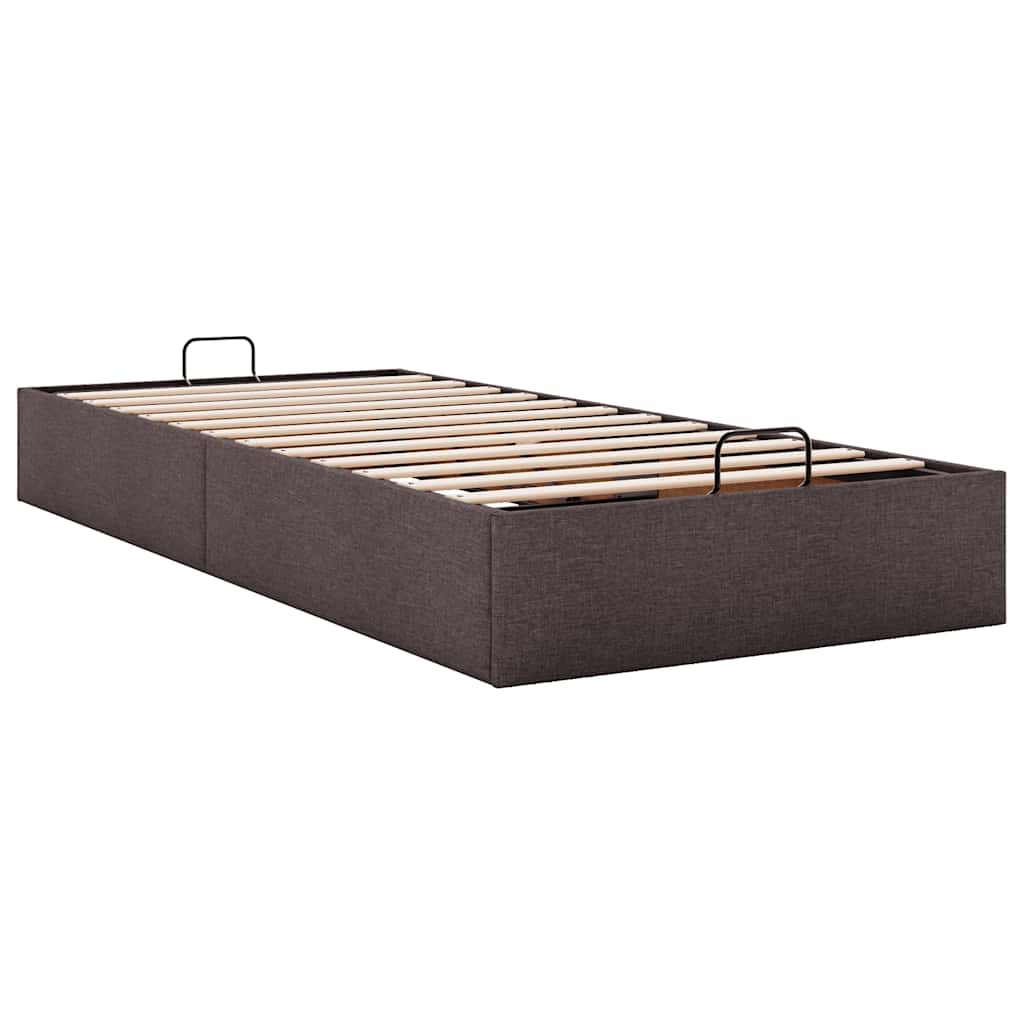 vidaXL Bedframe zonder matras 90x190 cm stof donkerbruin bruin, foto 4