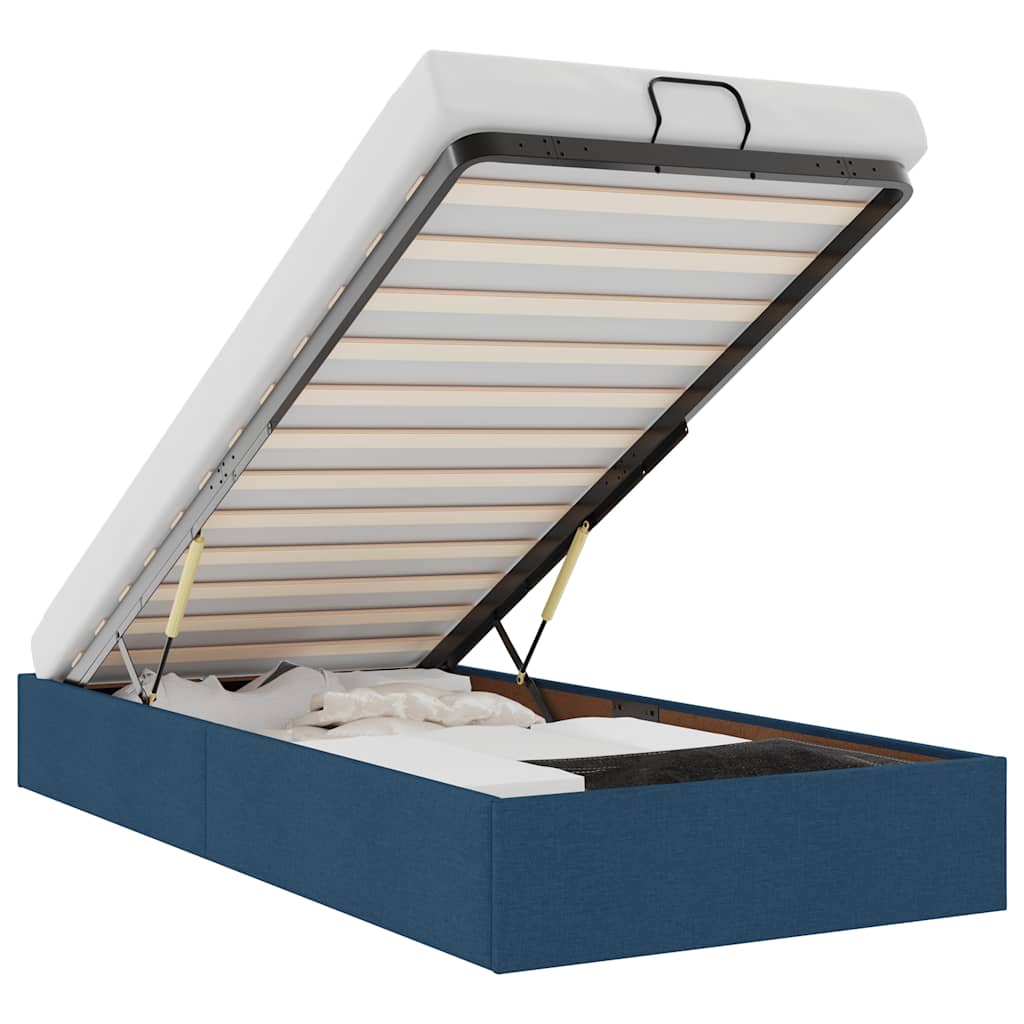Thumbnail - vidaXL Ottoman-Bett ohne Matratze Blau 90x190 cm Stoff