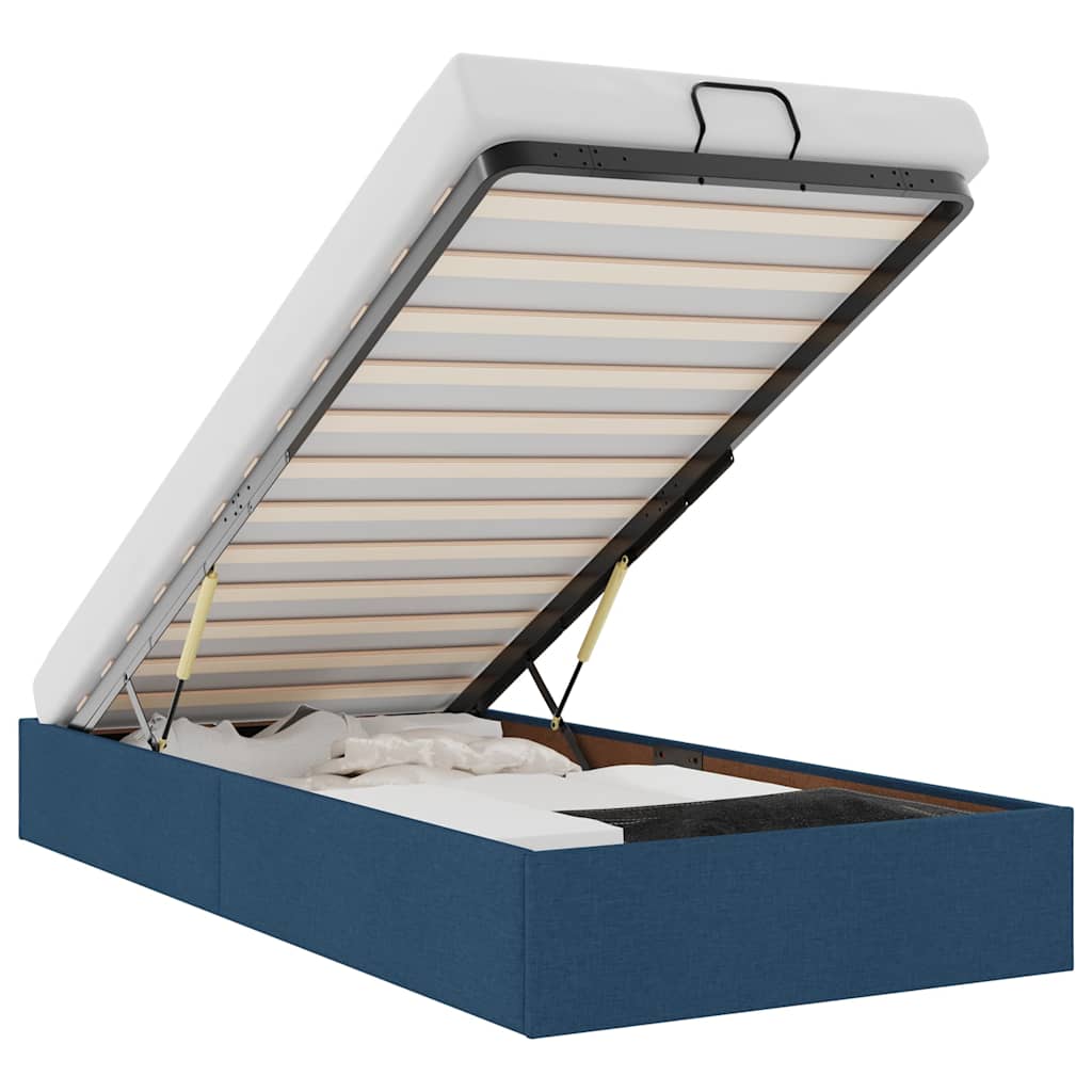 Thumbnail - vidaXL Ottoman-Bett ohne Matratze Blau 90x200 cm Stoff