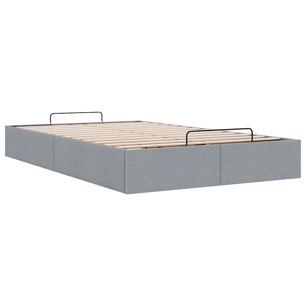vidaXL Bedframe zonder matras 120x190 cm stof lichtgrijs grijs, foto 4