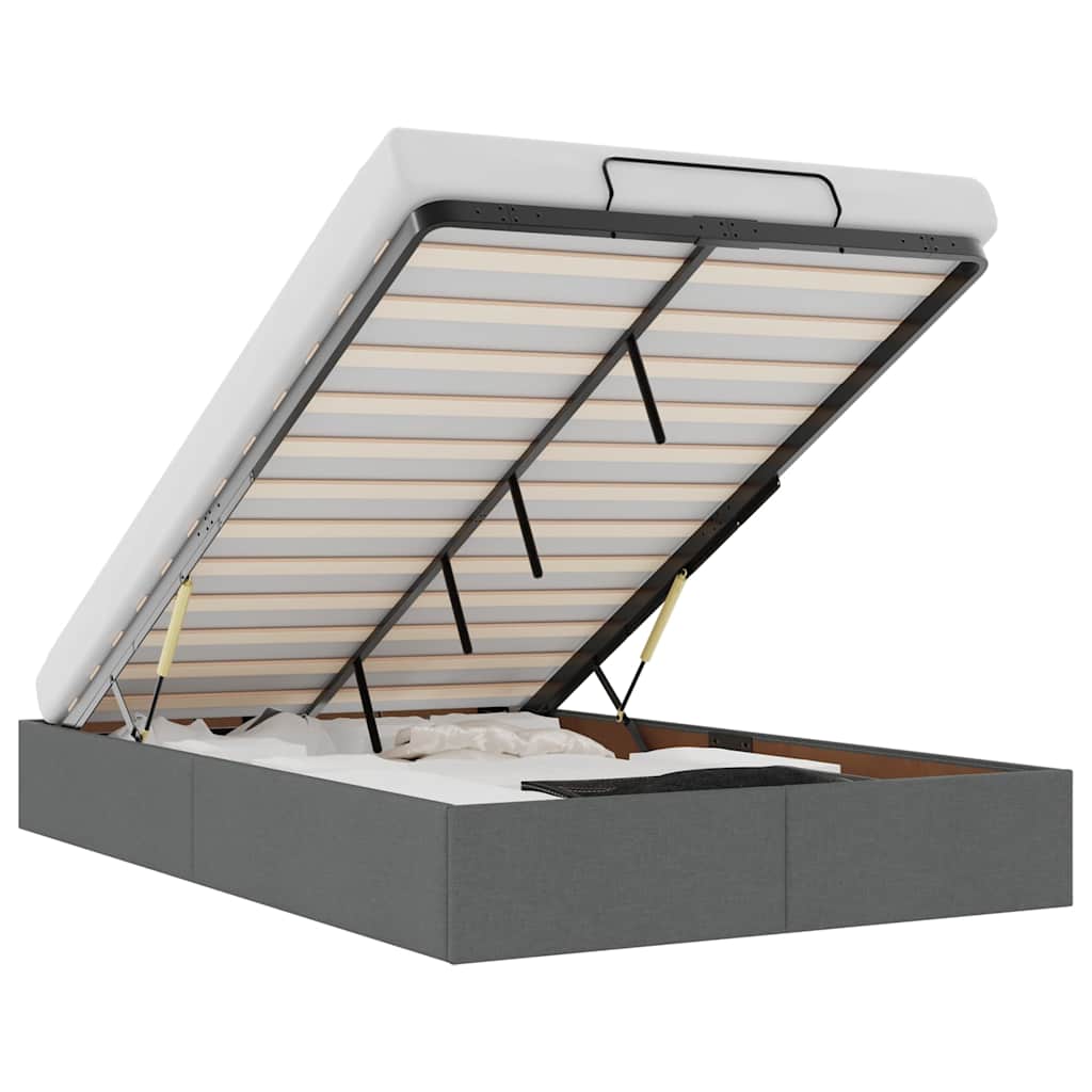 Thumbnail - vidaXL Ottoman-Bett ohne Matratze Dunkelgrau 120x190 cm Stoff