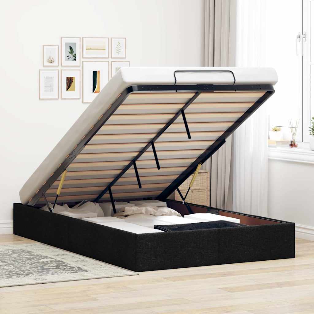 vidaXL osmannisk sengeramme uden madras 120x190 cm stof sort