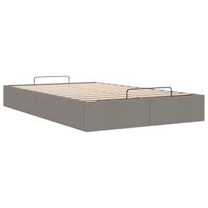 Osmanský rám postele bez matrací taupe 120x190 cm textil - obrázek 6