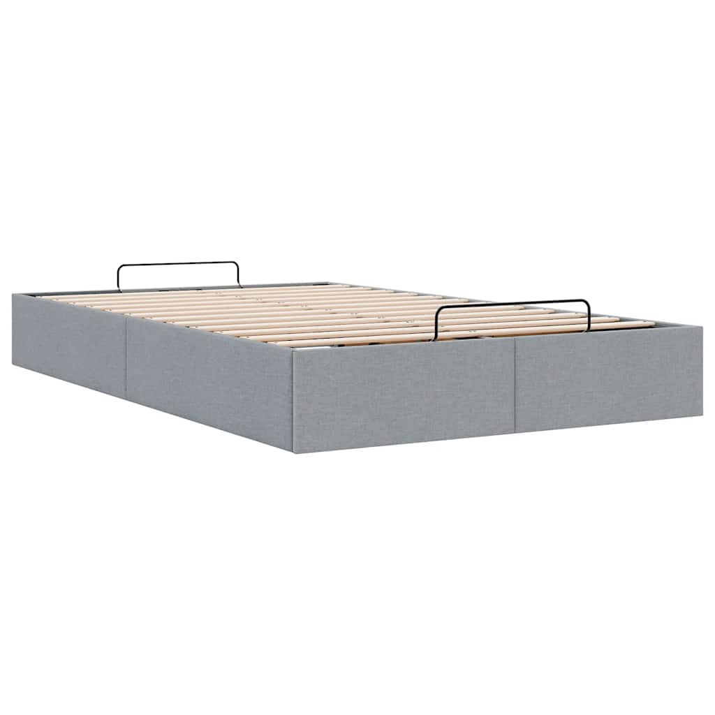 vidaXL Bedframe zonder matras 120x200 cm stof lichtgrijs grijs, foto 4