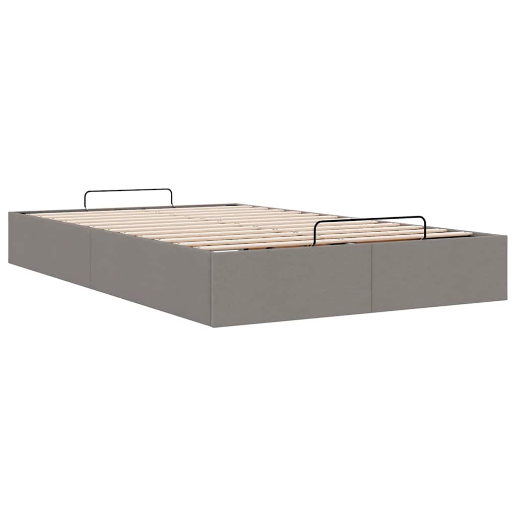 vidaXL Bedframe zonder matras 120x200 cm stof taupe, foto 4