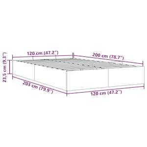Osmanský rám postele bez matrací krémově 120x200 cm textil - obrázek 14