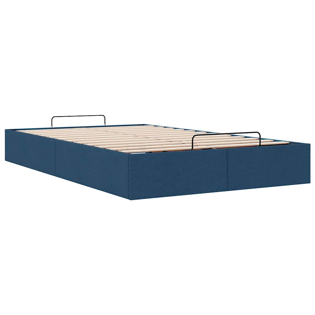 vidaXL Bedframe zonder matras 120x200 cm stof blauw, foto 4