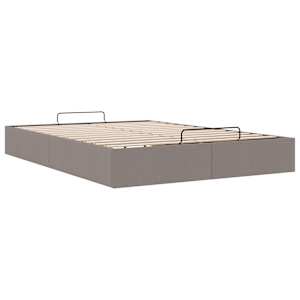 Osmanský rám postele bez matrací taupe 140x190 cm textil - obrázek 6