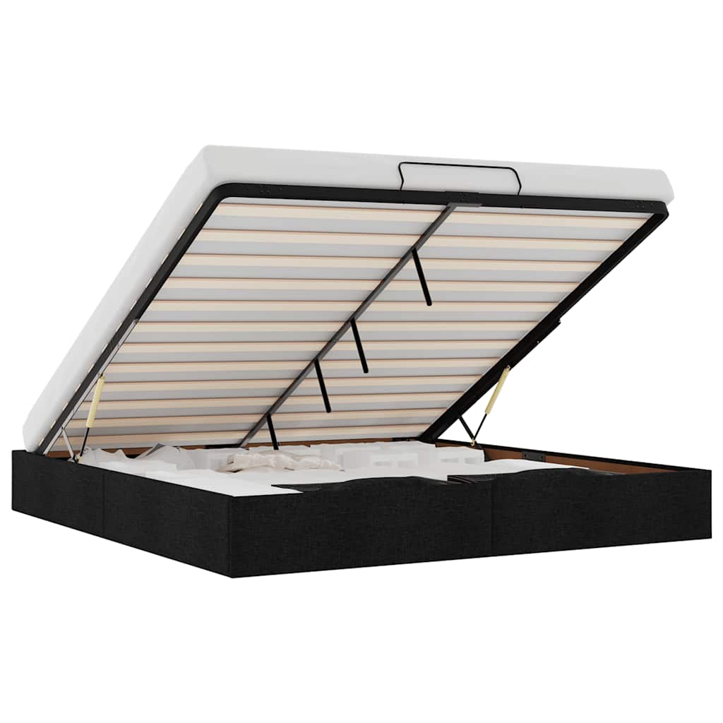 Thumbnail - vidaXL Ottoman-Bett ohne Matratze Schwarz 160x200 cm Stoff