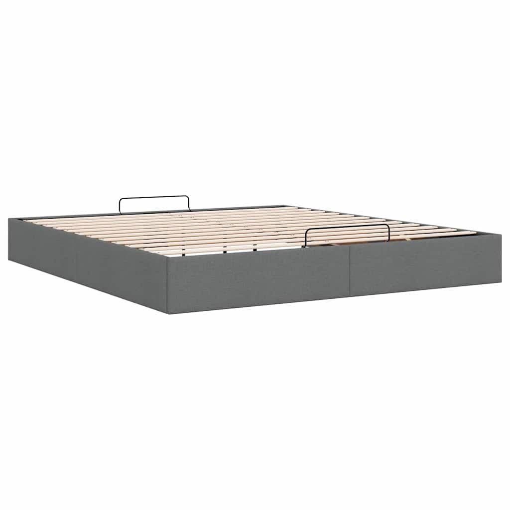vidaXL Bedframe zonder matras 180x200 cm stof donkergrijs grijs, foto 4