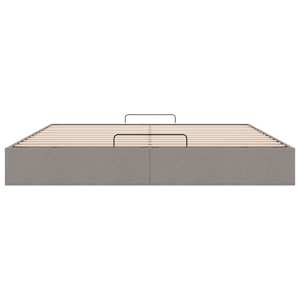 Osmanský rám postele bez matrací taupe 200x200 cm textil - obrázek 7
