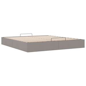 Osmanský rám postele bez matrací taupe 200x200 cm textil - obrázek 9