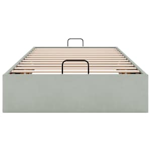 Osmanský rám postele bez matrace světle šedá 80x200 cm samet - obrázek 7