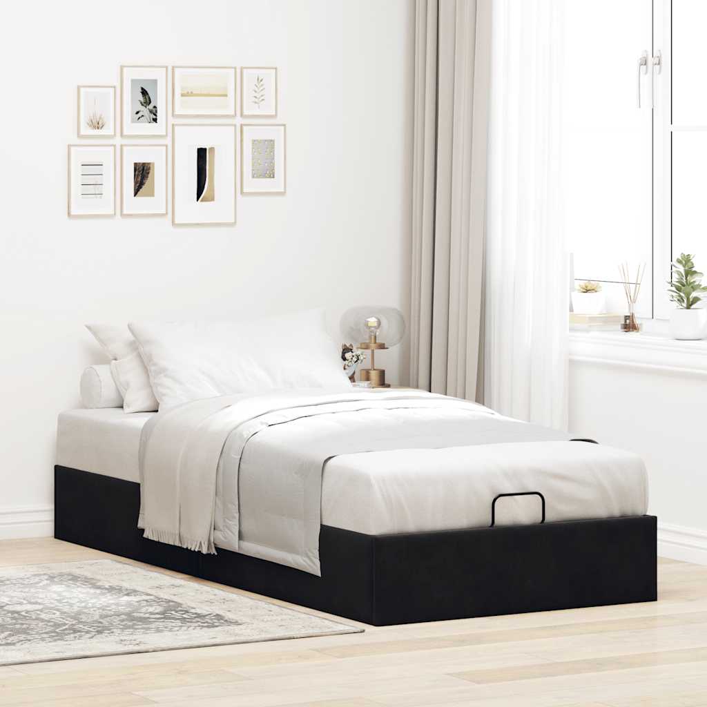 Thumbnail - vidaXL Ottoman-Bett ohne Matratze Schwarz 80x200 cm Samt