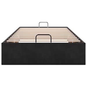 Osmanský rám postele bez matrace černá 80x200 cm samet - obrázek 7