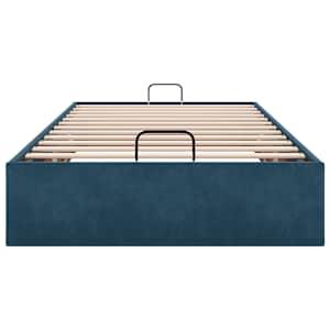 Osmanský rám postele bez matrace tmavě modrá 80x200 cm samet - obrázek 7