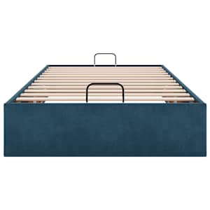 Osmanský rám postele bez matrace tmavě modrá 90x200 cm samet - obrázek 7