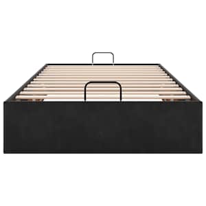Osmanský rám postele bez matrace černá 100x200 cm samet - obrázek 7