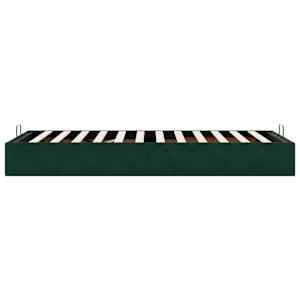Osmanský rám postele bez matrace tmavě zelené 100x200 cm samet - obrázek 8