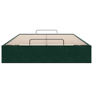 Osmanský rám postele bez matrace tmavě zelená 120x200 cm samet - obrázek 7