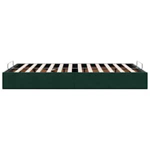 Osmanský rám postele bez matrace tmavě zelená 120x200 cm samet - obrázek 8