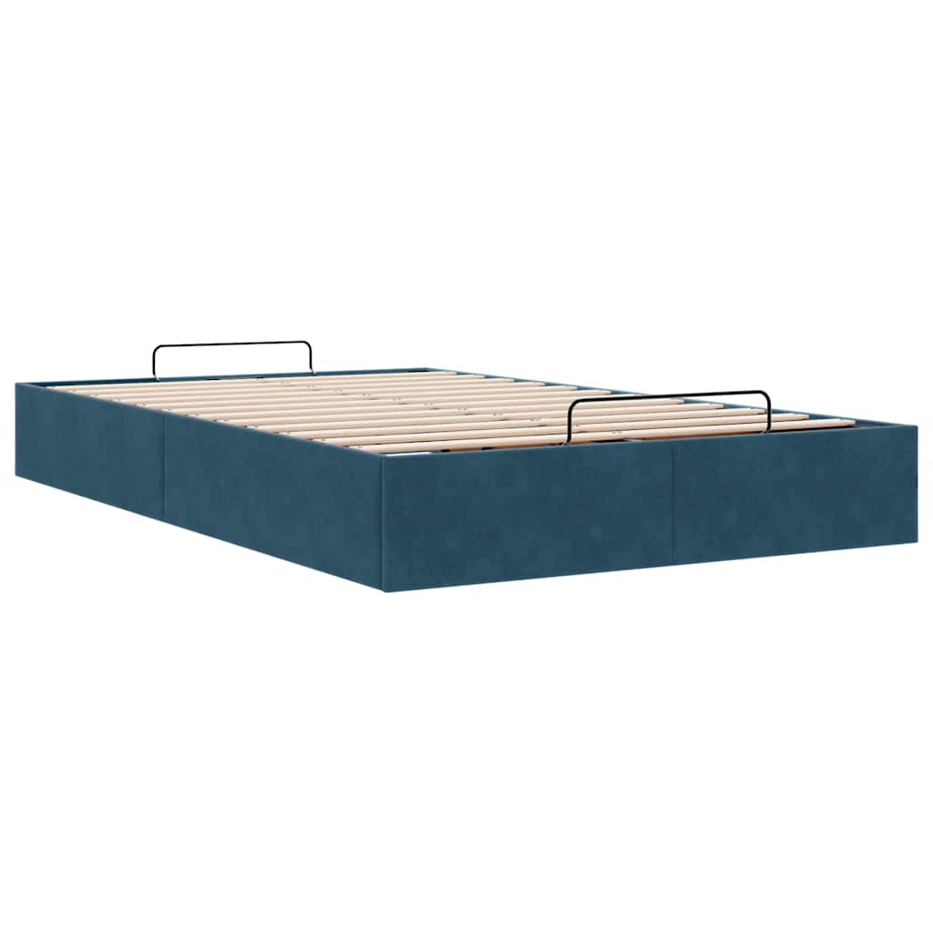 vidaXL Ottoman bedframe zonder matras 120x200 cm fluweel donkerblauw blauw, foto 4