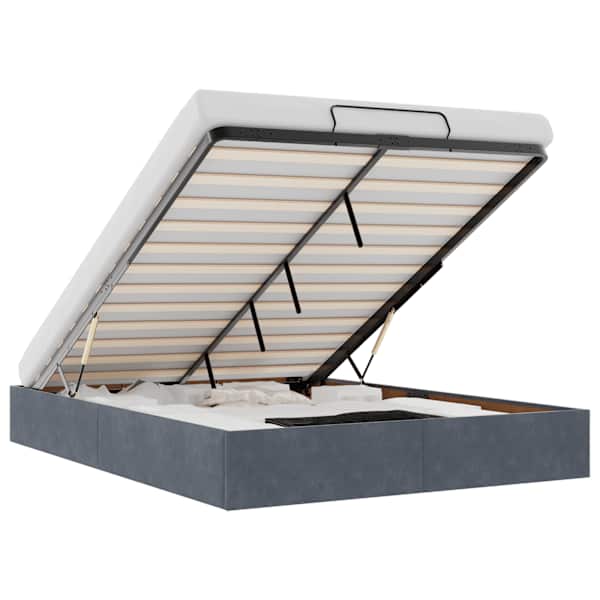 vidaXL Ottomani voodiraam ilma madratsita, tumehall, 140x190 cm, samet
