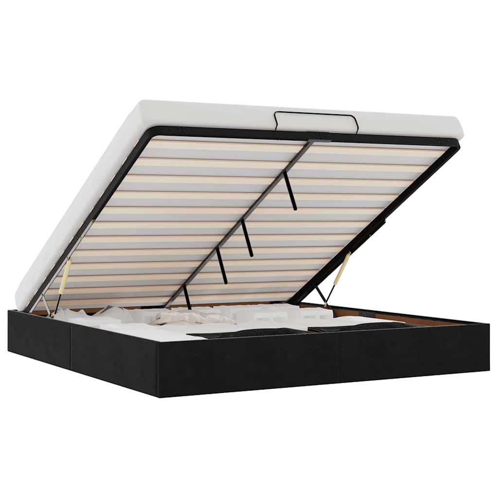 Thumbnail - vidaXL Ottoman-Bett ohne Matratze Schwarz 160x200 cm Samt