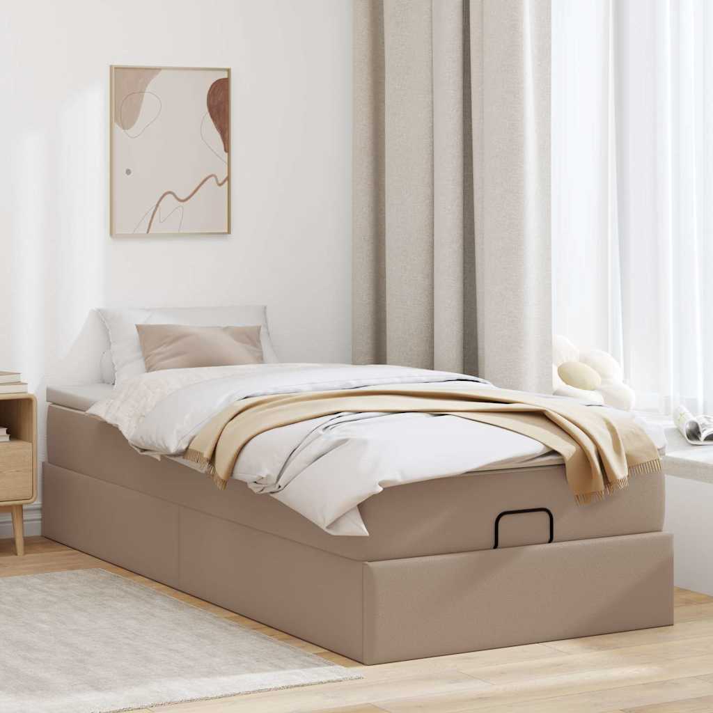 Thumbnail - vidaXL Ottoman-Bett mit Matratze Cappuccino-Braun 90x190 cm Kunstleder