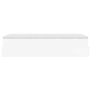 Osmanský rám postele s matrací bílý 100x200cm umělá kůže - obrázek 9