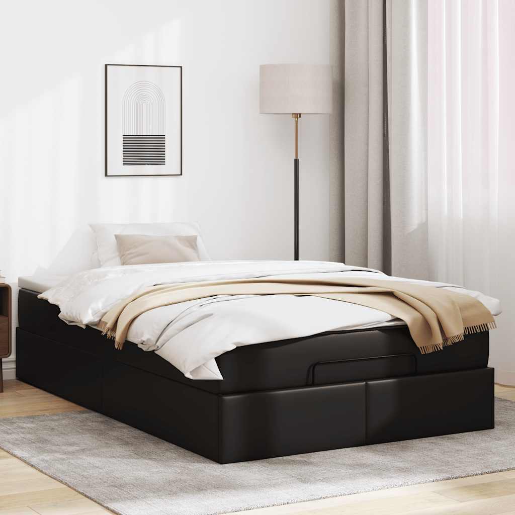 Thumbnail - vidaXL Ottoman-Bett mit Matratze Schwarz 120x190 cm Kunstleder