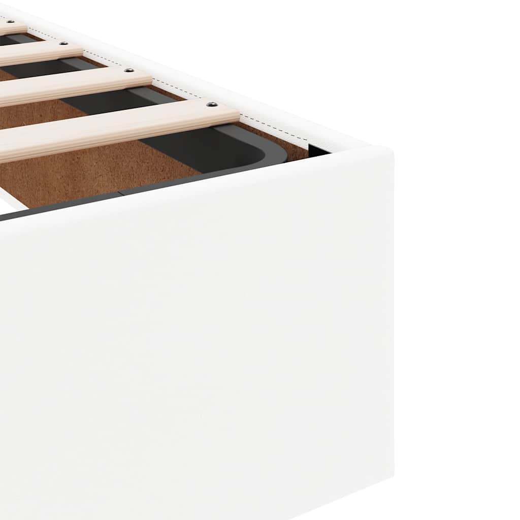Osmanský rám postele s matrací bílý 200x200cm umělá kůže - obrázek 14