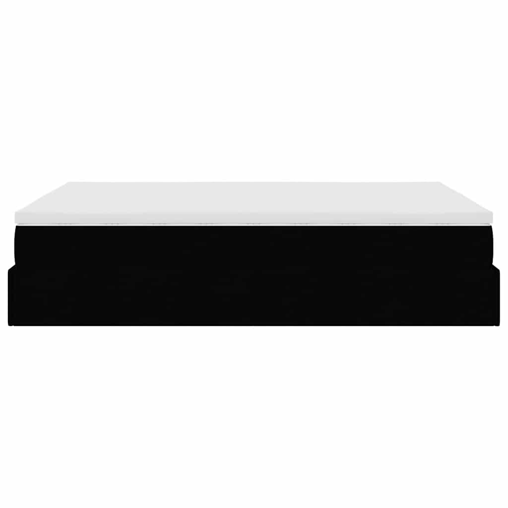 Ottoman Bed Frame with Mattress Platform Bedstead Black Faux Leather vidaXL - Picture 9 of 12