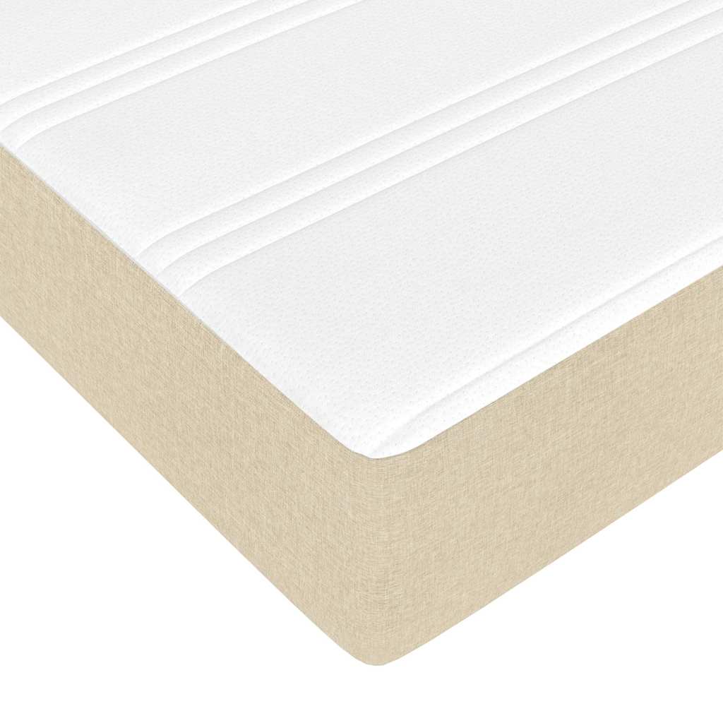 Osmanský rám postele s matrací krémově 100x200cm textil - obrázek 13