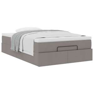 Osmanský rám postele s matrací taupe 120x190cm textil - obrázek 5