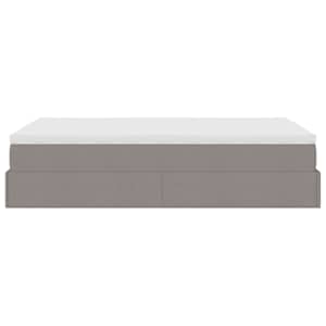 Osmanský rám postele s matrací taupe 120x190cm textil - obrázek 9
