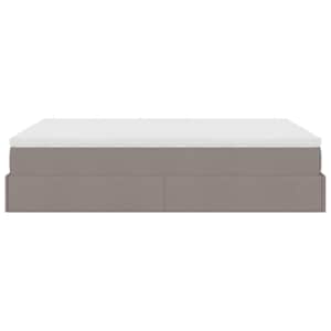Osmanský rám postele s matrací taupe 140x190cm textil - obrázek 9