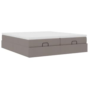 Osmanský rám postele s matrací taupe 180x200cm textil - obrázek 6