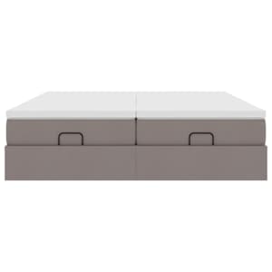 Osmanský rám postele s matrací taupe 180x200cm textil - obrázek 7