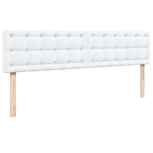 Osmanský rám postele s matrací bílý 160x200cm umělá kůže - obrázek 9