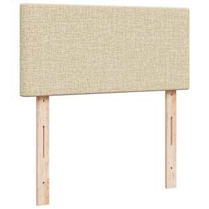 Osmanský rám postele s matrací krémově 80x200cm textil - obrázek 9