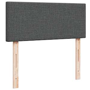 Osmanský postel s matrací tmavě šedá 120x190 cm textil - obrázek 9