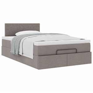 Osmanský rám postele s matrací taupe 120x190cm textil - obrázek 5