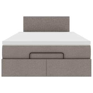 Osmanský rám postele s matrací taupe 120x190cm textil - obrázek 7